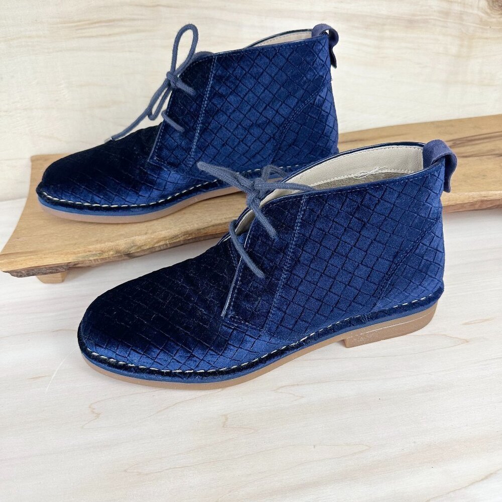 Hush Puppies Blue‎ Cowhair Shoes Chukkas 9 Women's Checker Leather NWB